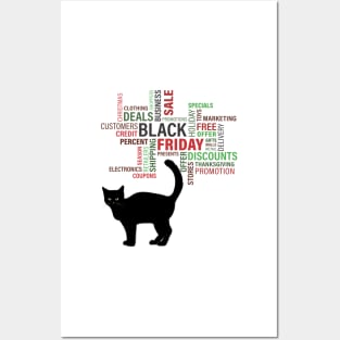 Cat Black Friday Posters and Art